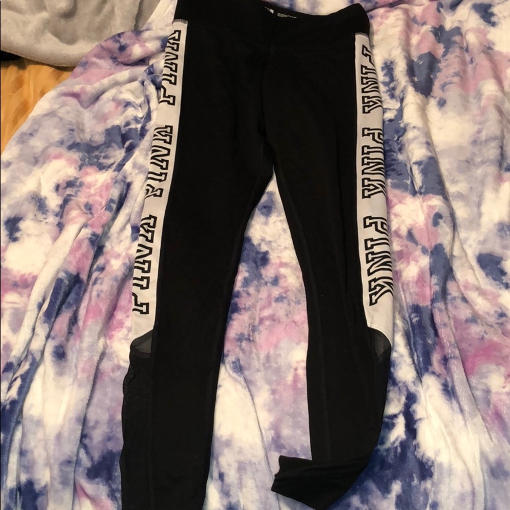 PINK black and white leggings